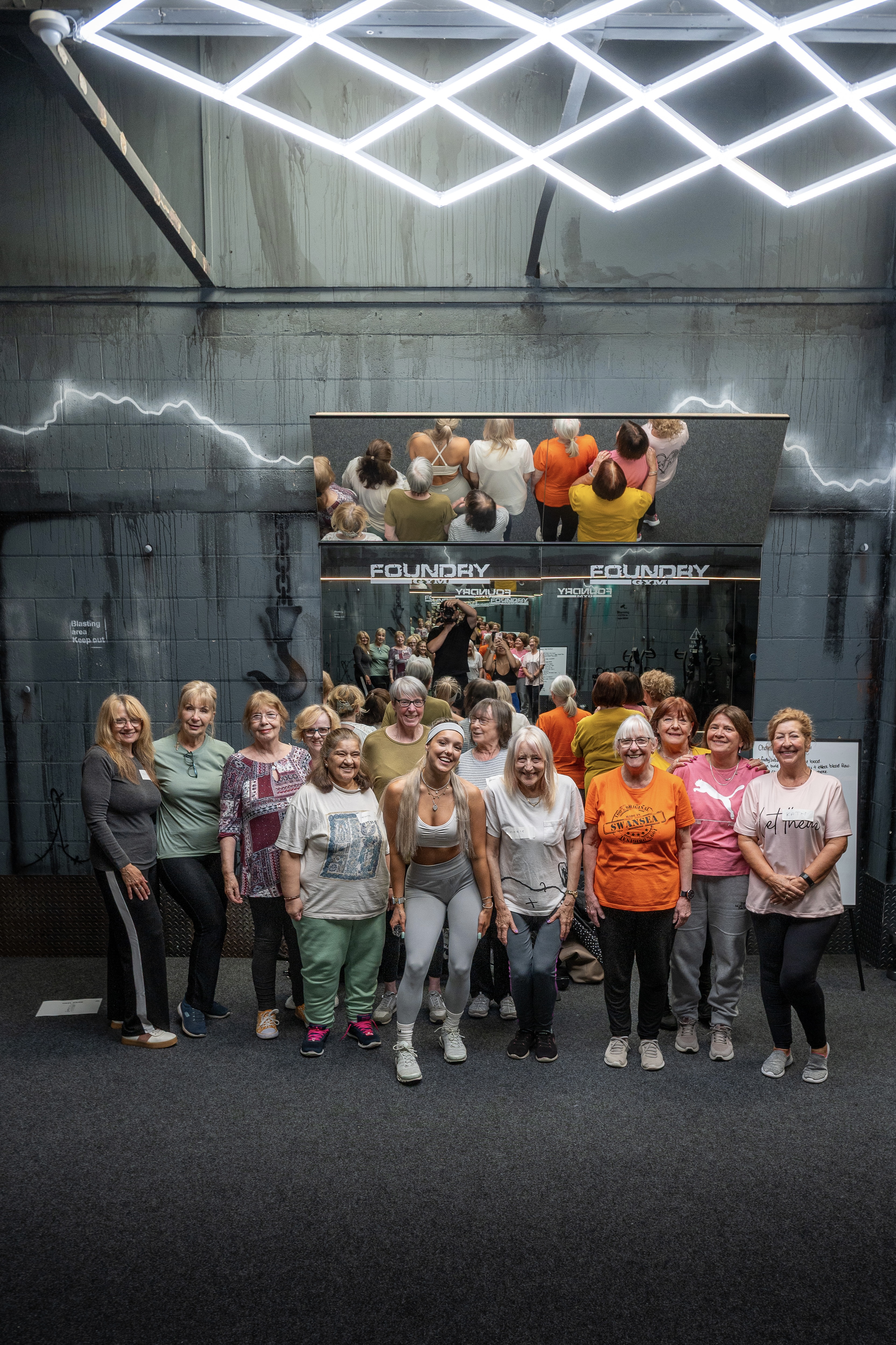 Senior Fitness group photo showing seniors exercising together in a friendly, supportive environment at our fitness classes in Coventry and Rugby